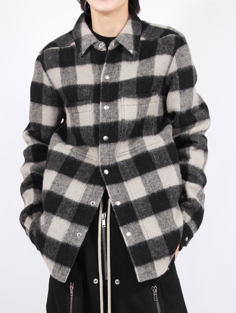 【25AW】チェック アウターシャツ / OUTERSHIRT / ブラック