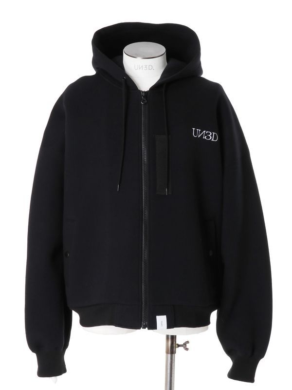 【26AW】 ミリタリー ジップ フーディー / MILITARY ZIP HOODIE / ブラック