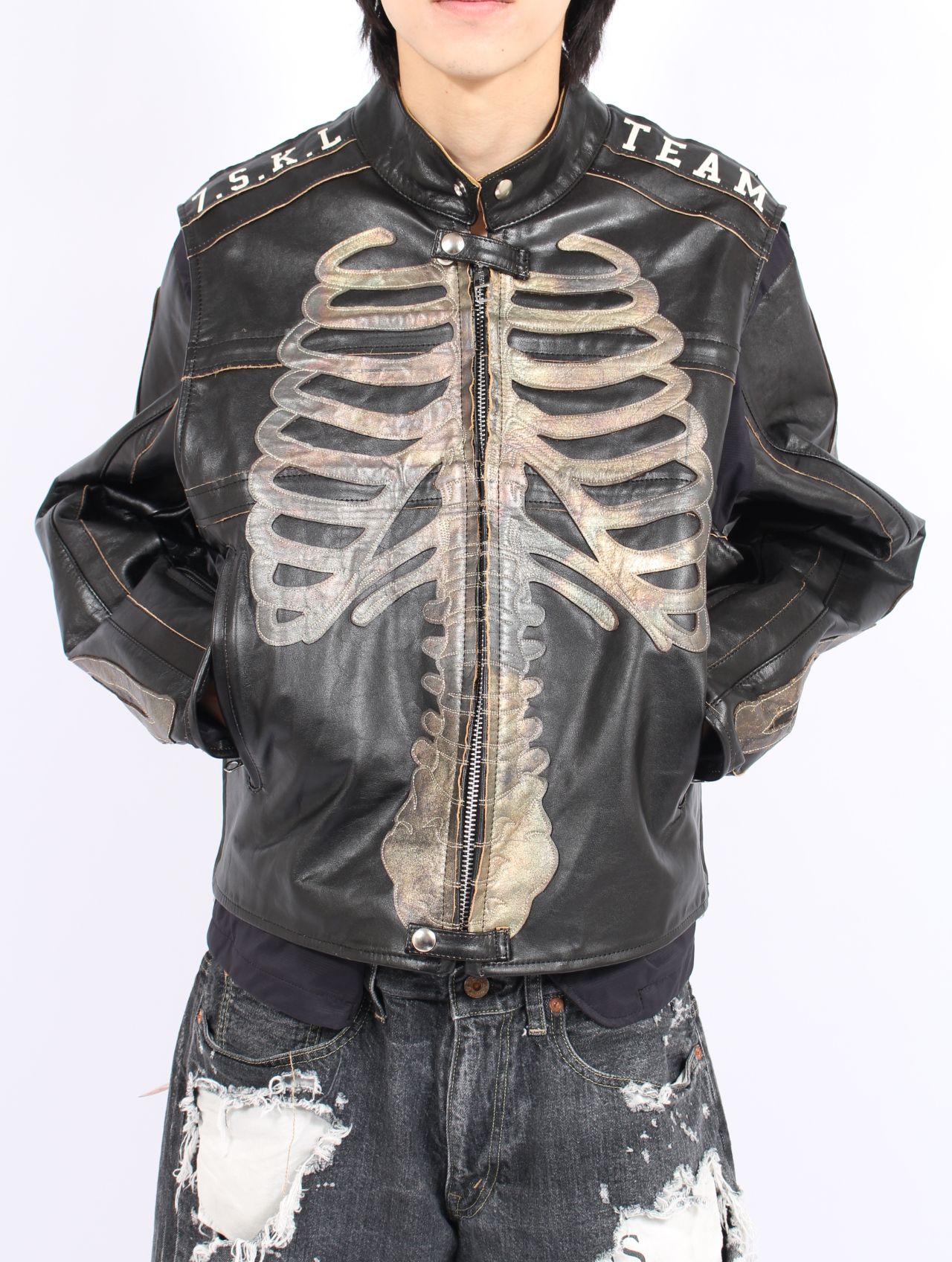【25AW】ボーン デタッチャブル レーサー ライダース / DETACHABLE RACER RIDERS Ver, BONE / ブラック