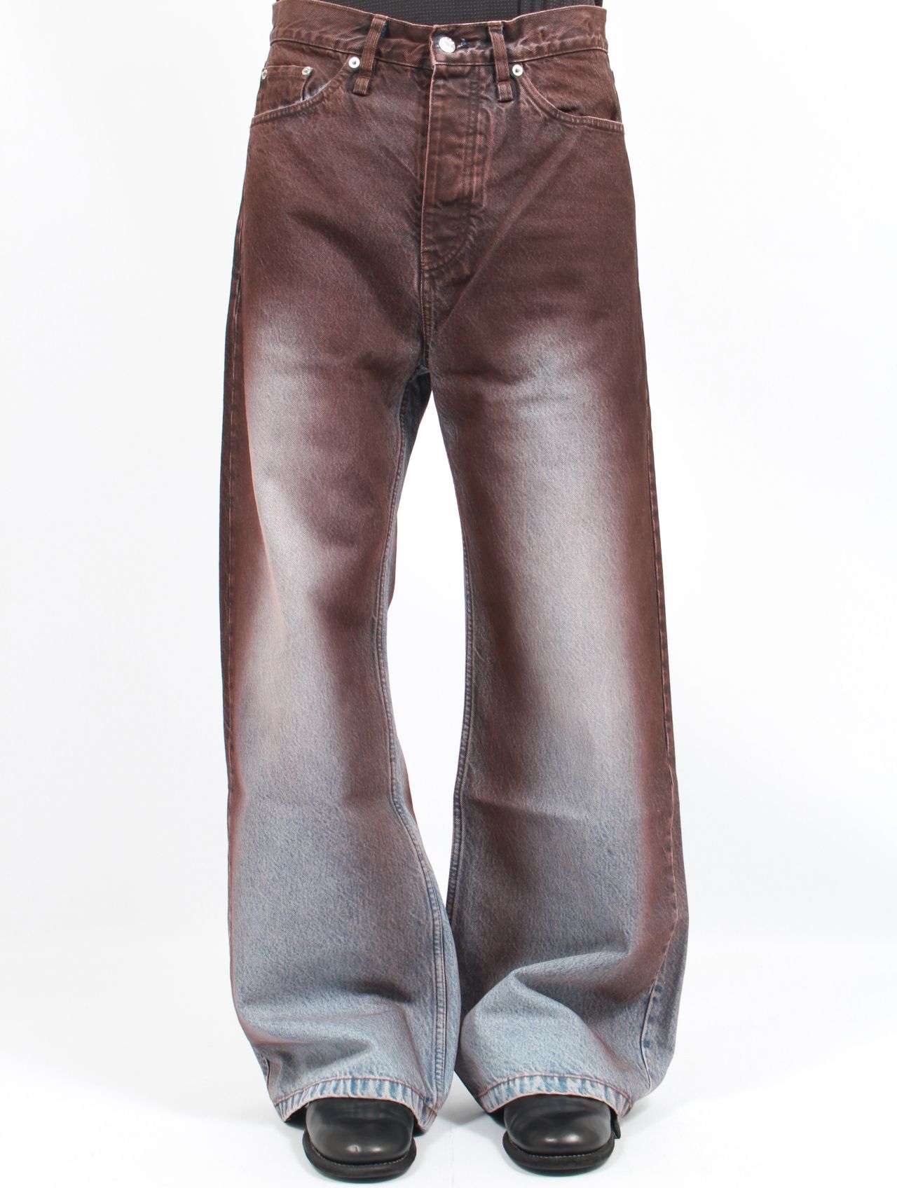 【25AW】スキッド ジーンズ ワイド デニム パンツ / SKID JEANS / BLUE VINTAGE CLAY COAT(ブルーブラウン)