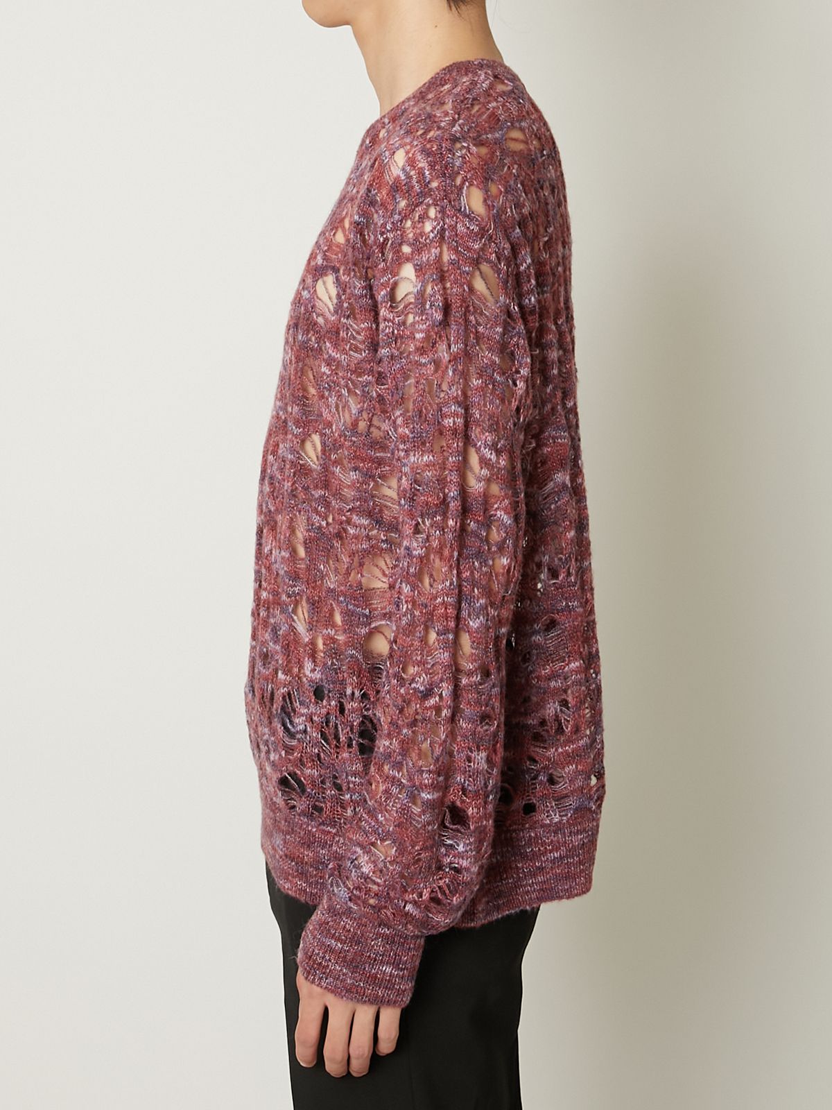 【25AW】モヘア ニット 長袖 プルオーバー / MOHAIR KNIT / ボルドー