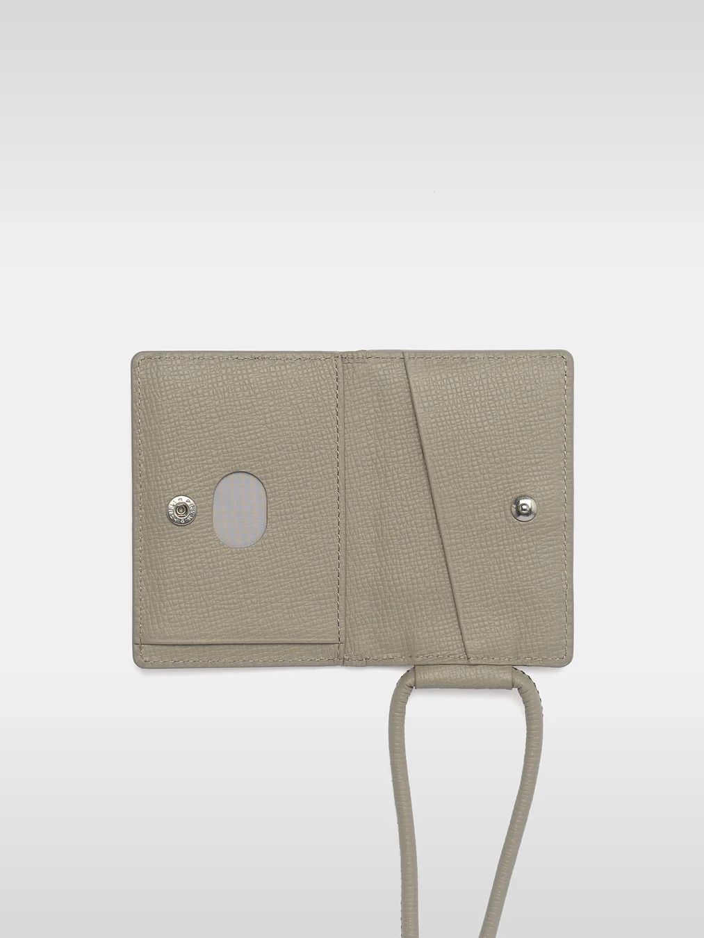 レザーストラップ付アイフォンアクセサリー ウォレット / STRAPPED ACCESSORY WALLET / トープ