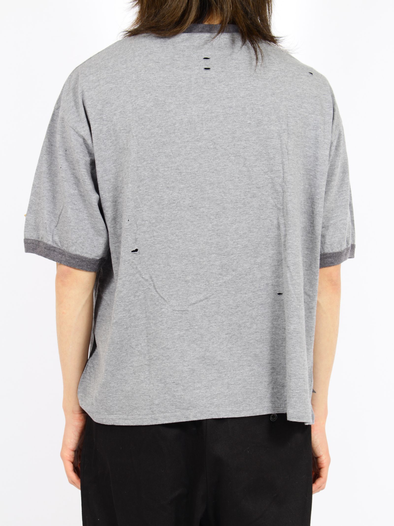 【26SS】ディストレスド トリム Tシャツ 'ASIANBLOOD / DISTRESSED TRIM T SHIRT 'ASIANBLOOD / ブラック