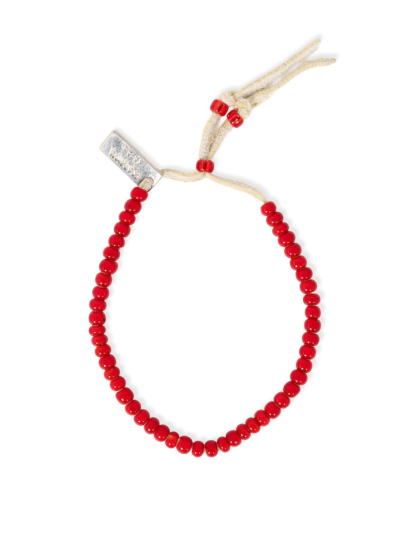 【25AW】グラス ビーズ ブレスレット / GLASS BEADED BRACELET / レッド
