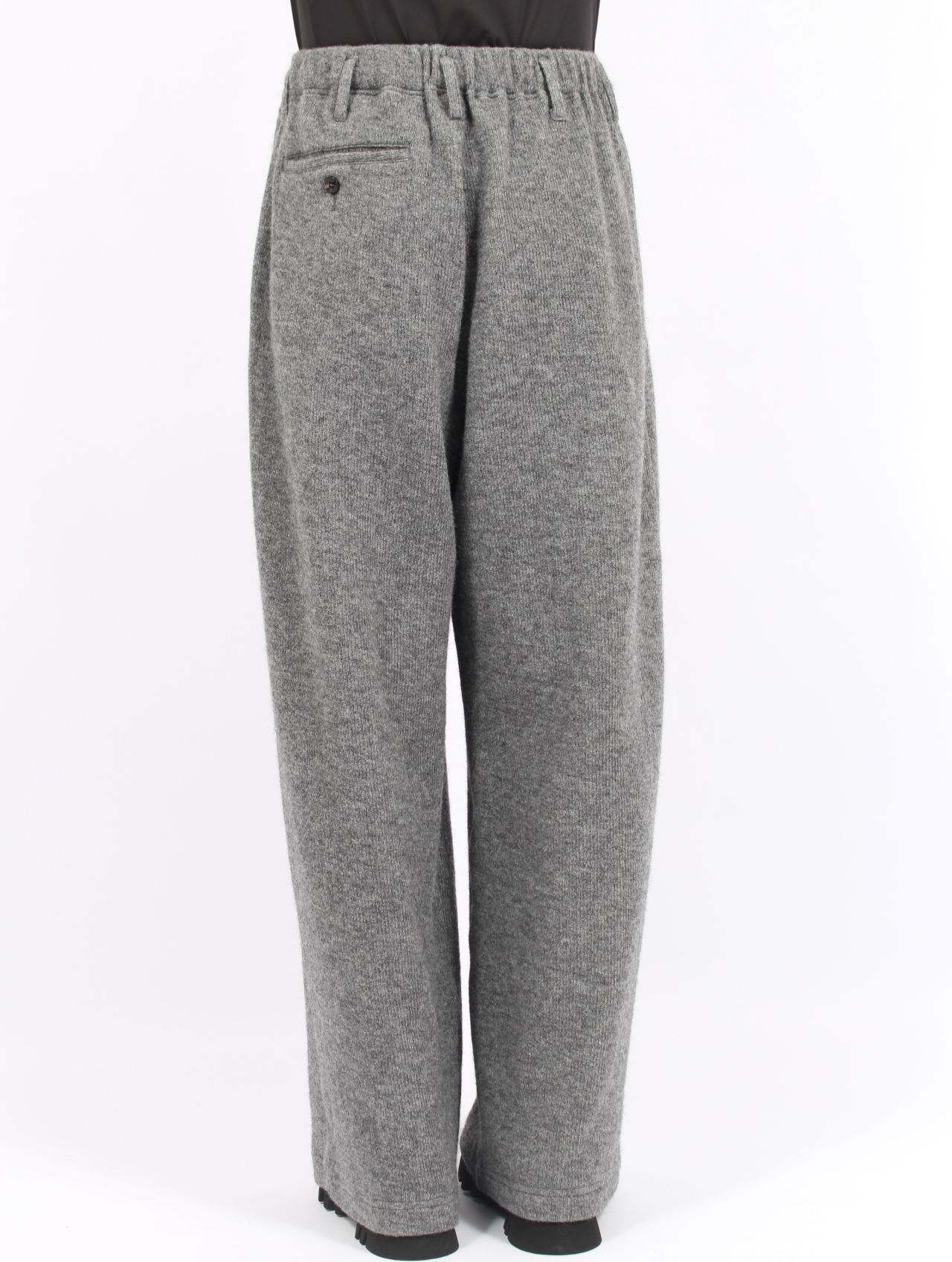 【25AW】ウール ダブル フェイス バギー パンツ / WOOL DOUBLE FACE BAGGY PANTS / グレー