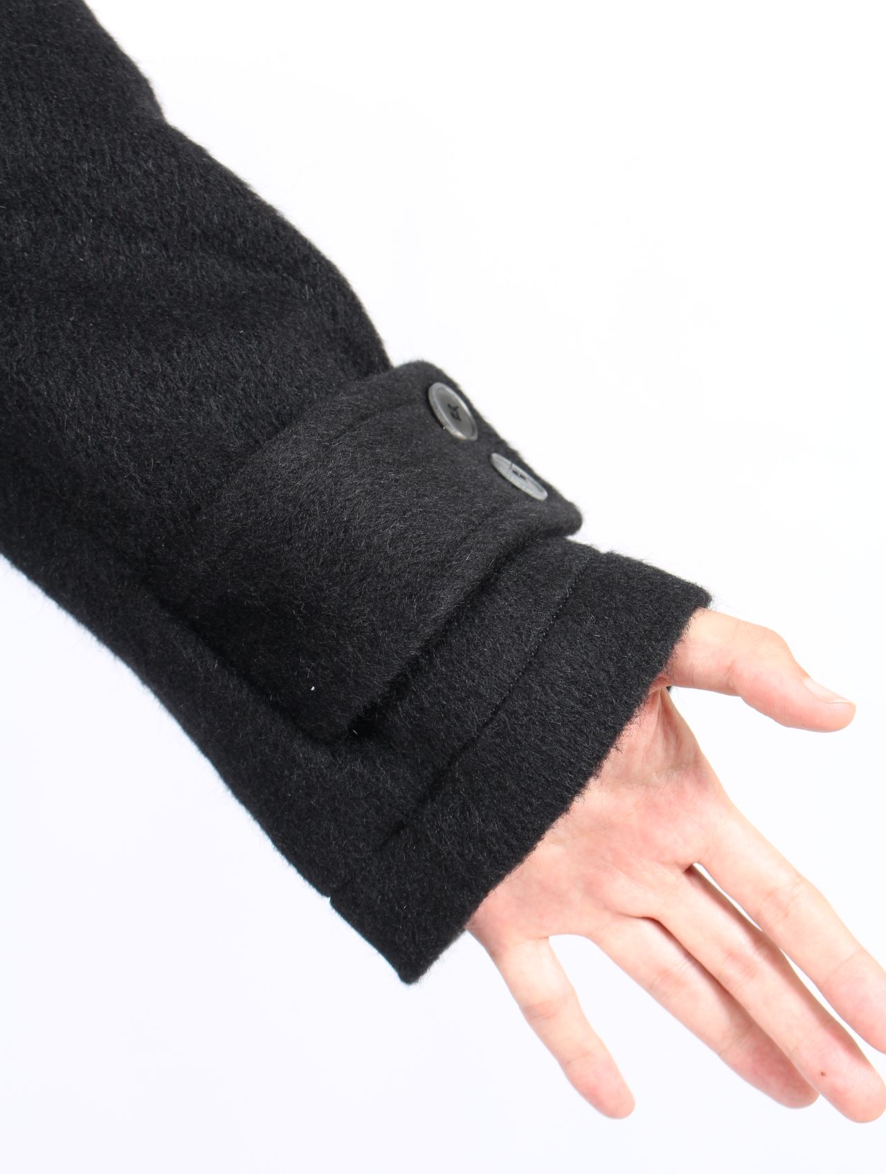 【25AW】 ダブル ブレステッド コート / DOUBLE BREASTED COAT / BLACK(ブラック)