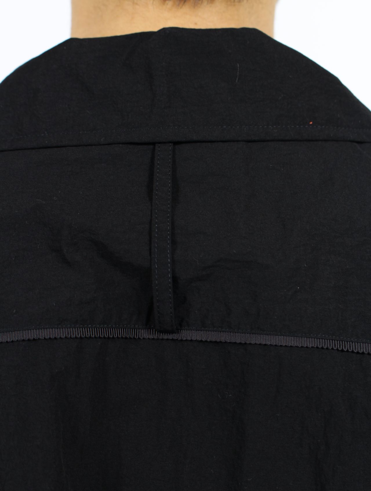 【25SS】ワッシャーナイロン ハーフスリーブ ハンティング シャツ / WASHER NYLON HALF SLEEVE HUNTING SHIRT.13 / ブラック