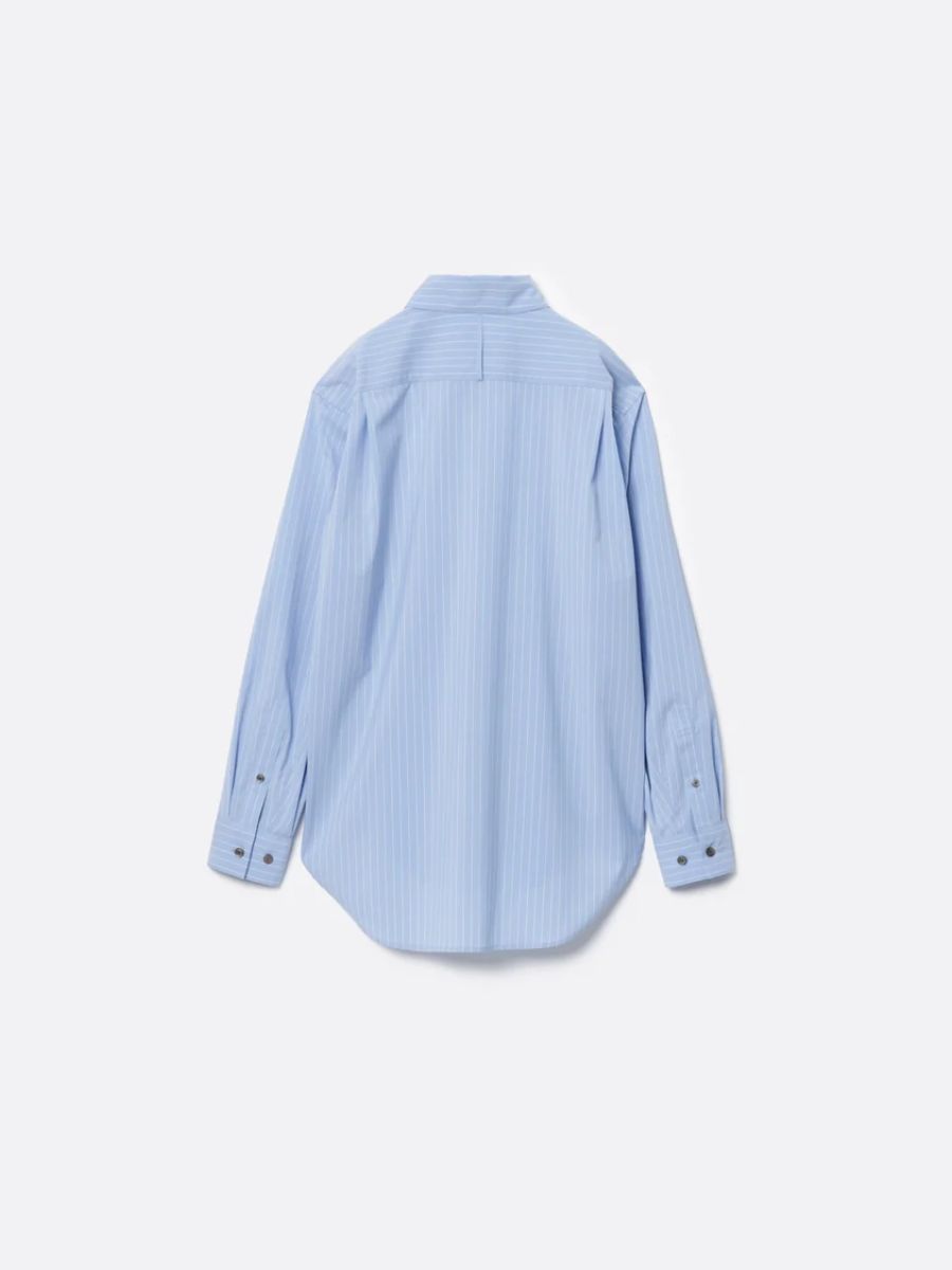 【26AW】 レギュラー フィット タブカラー シャツ ストライプ シャツ / REGULAR FIT TAB COLLAR SHIRT / SAX BLUE ST ( ブルー )
