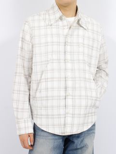 【25SS】プレイド パネルド ユーティリティ シャツ / PLAID PANELLED UTILITY SHIRT / WHITE(ホワイト)