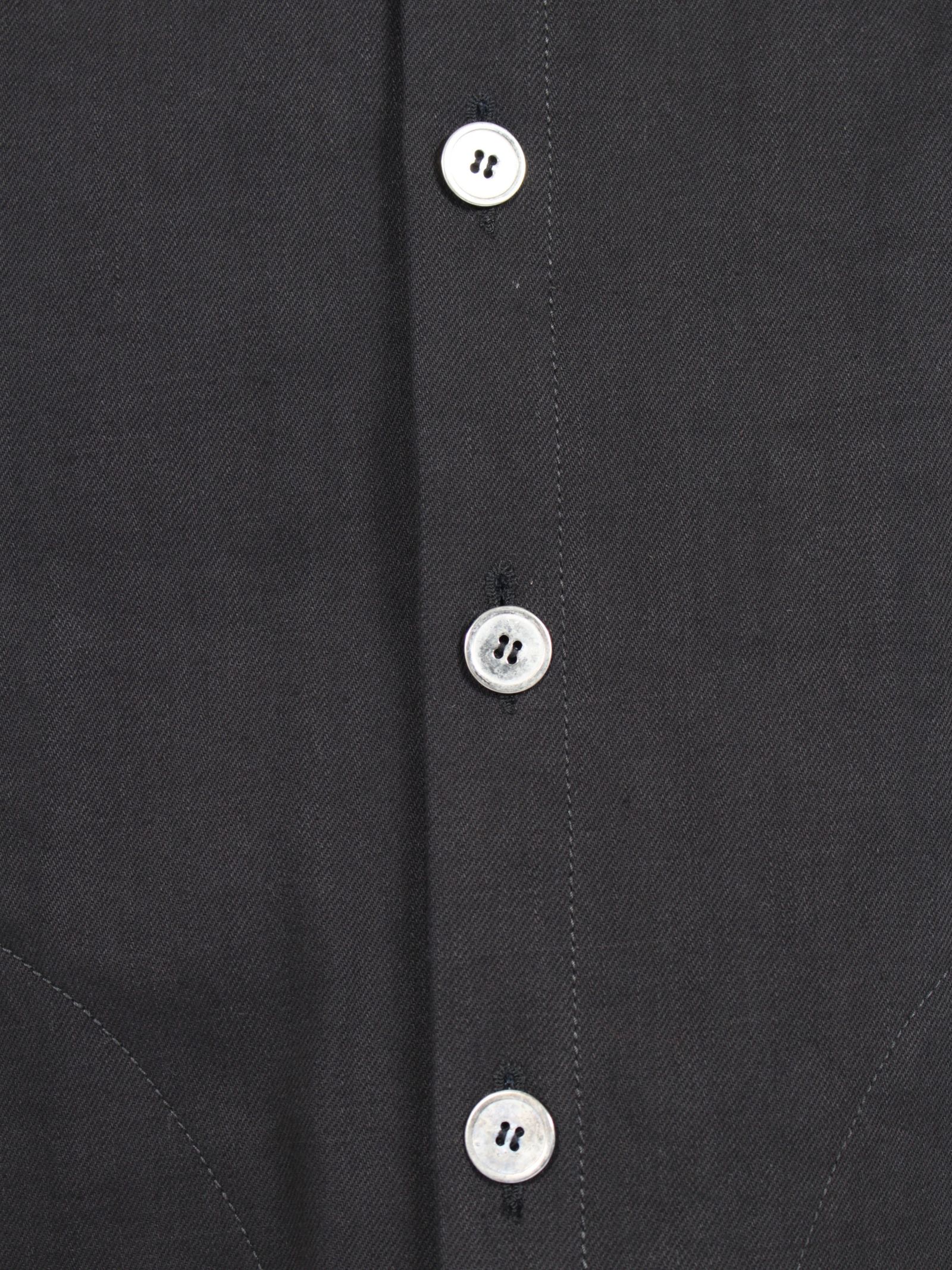 【24AW】スプリット レイヤー バック デニムジャケット / SPLIT LAYER BACK DENIM JACKET / オフブラック