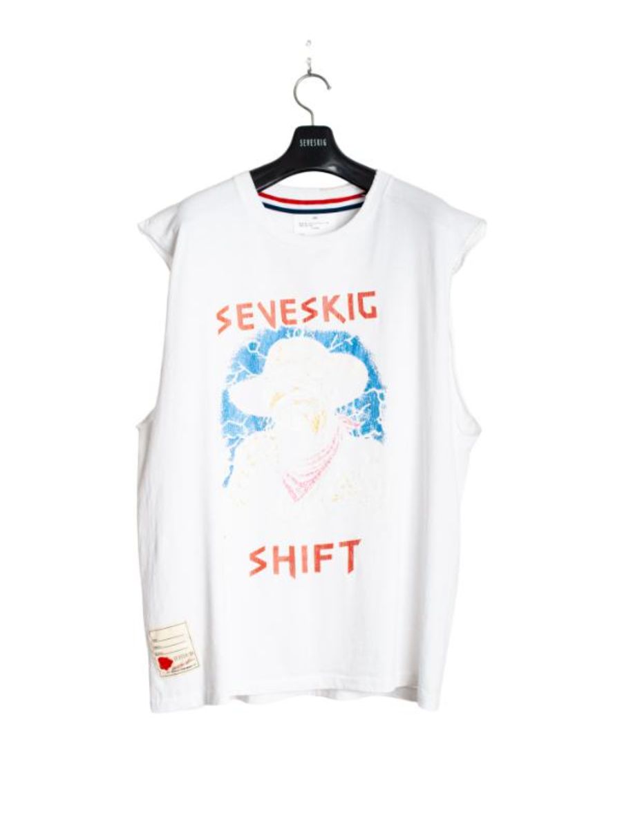 シフト ファーマー ティー ノースリーブ シャツ / SHIFT FARMER TEE / ホワイト