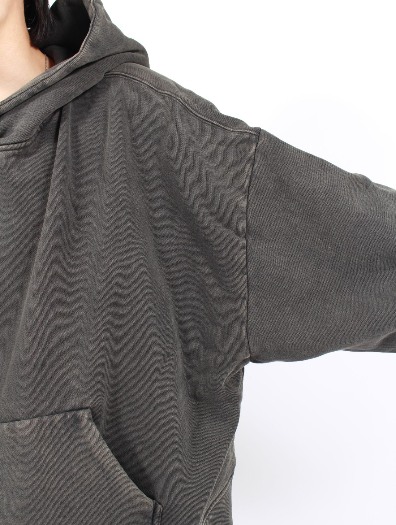 ヘビー プルオーバー フーディー パーカー / HEAVY HOOD / WASHED BLACK（ウォッシュブラック）