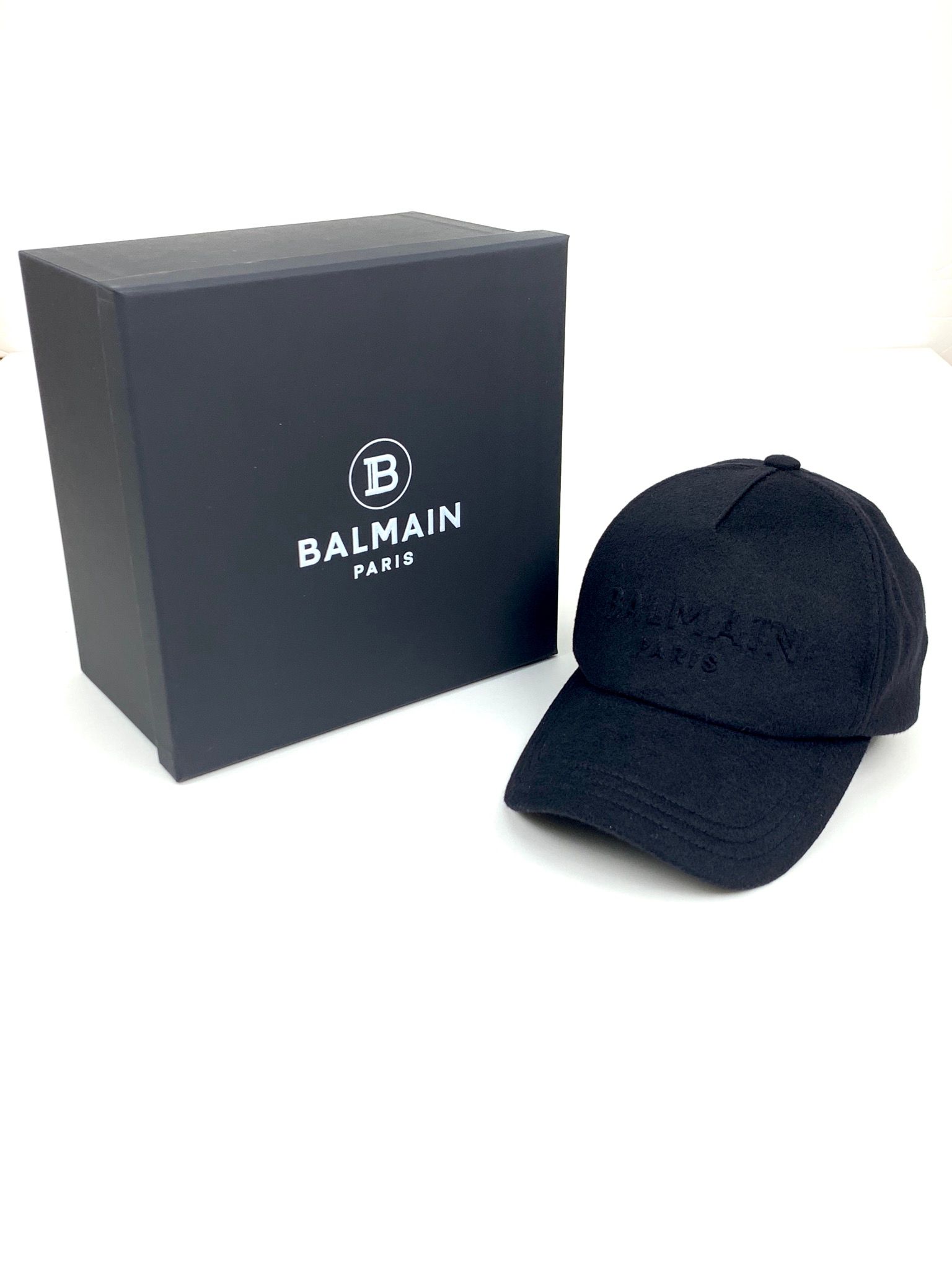 BALMAIN - エンボスロゴ ウール キャップ BH2 ACC CAP WOOL