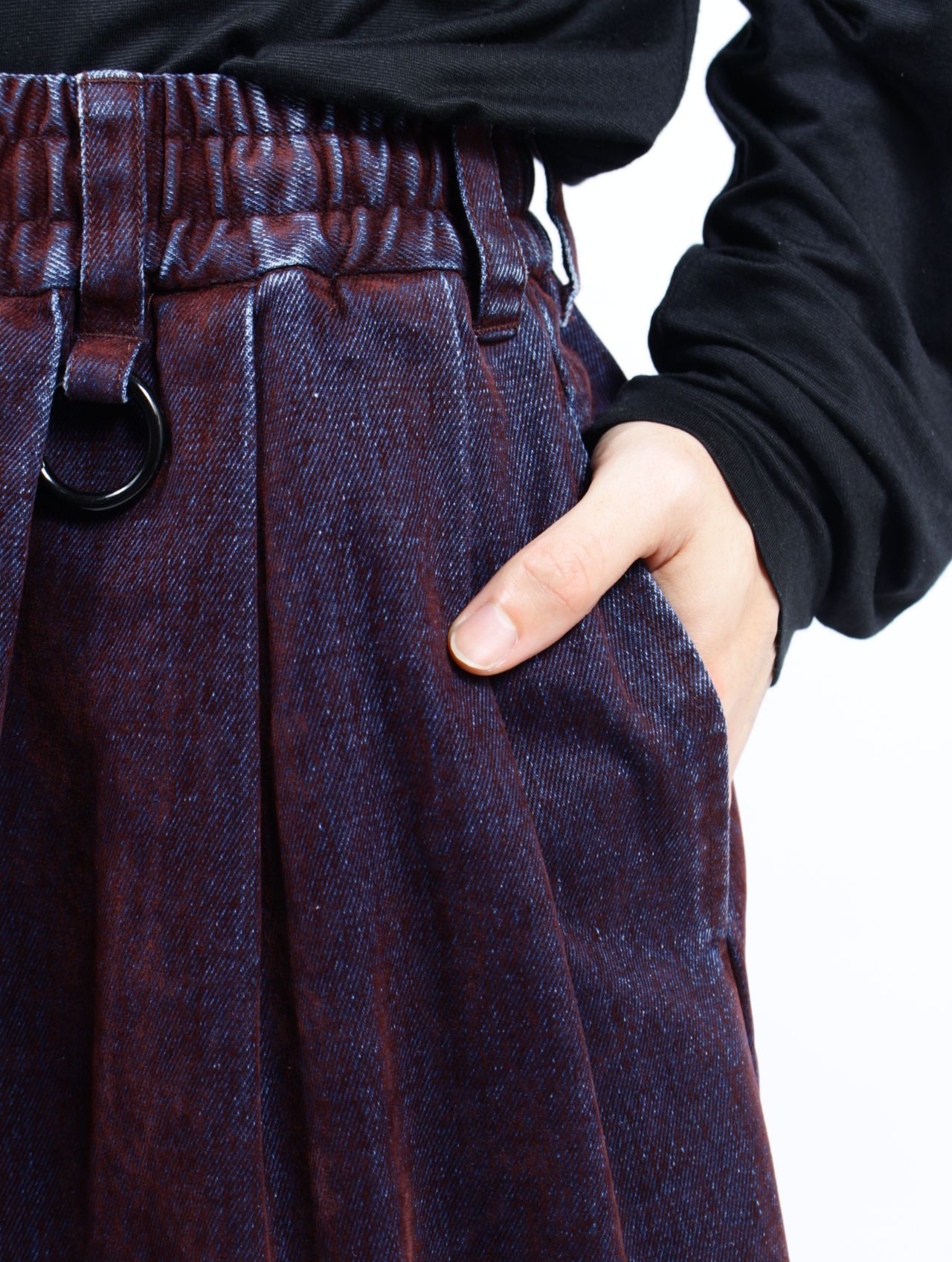 【26SS】 カバード デニム トラウザーズ / COVERD DENIM TROUSERS / ブラウン