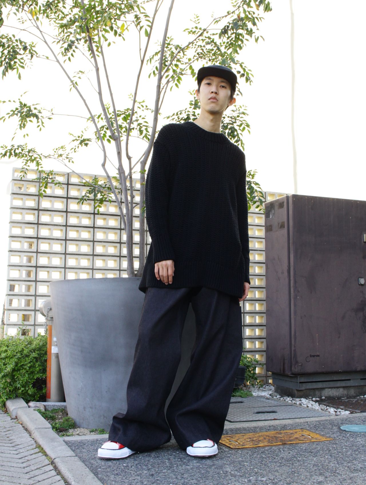 【25AW】シルク ウール ハイゲージ ニット / SILK WOOL KNIT / ブラック