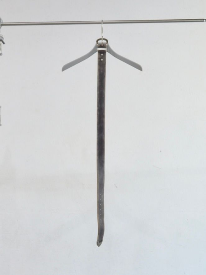 【26SS】4cm幅 ディストレスド レザー ベルト / 4C DISTRESSED LEATHER BELT / ブラック