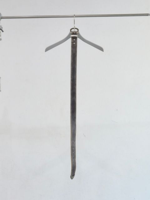 【26SS】4cm幅 ディストレスド レザー ベルト / 4C DISTRESSED LEATHER BELT / ブラック