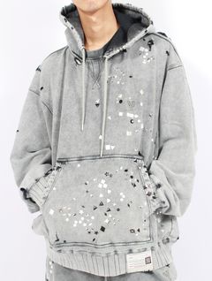 【25AW】エンブリッシュ ブリーチ フーディー / EMBELLISH BLEACH HD / グレー