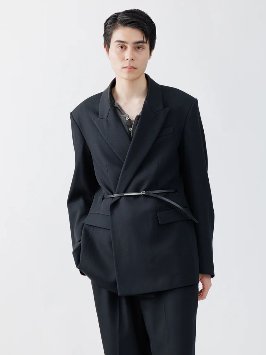 【26AW】 ヘビー ウール ラップ ジャケット / HEAVY WOOL WRAP JACKET .16 / ブラック