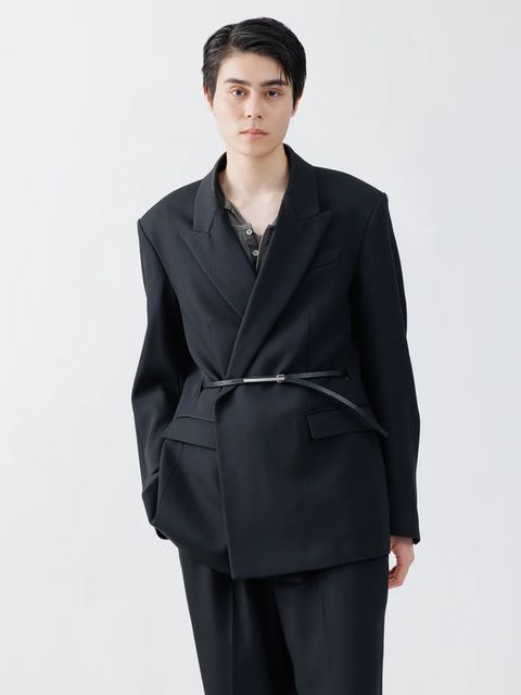 【26AW】 ヘビー ウール ラップ ジャケット / HEAVY WOOL WRAP JACKET .16 / ブラック