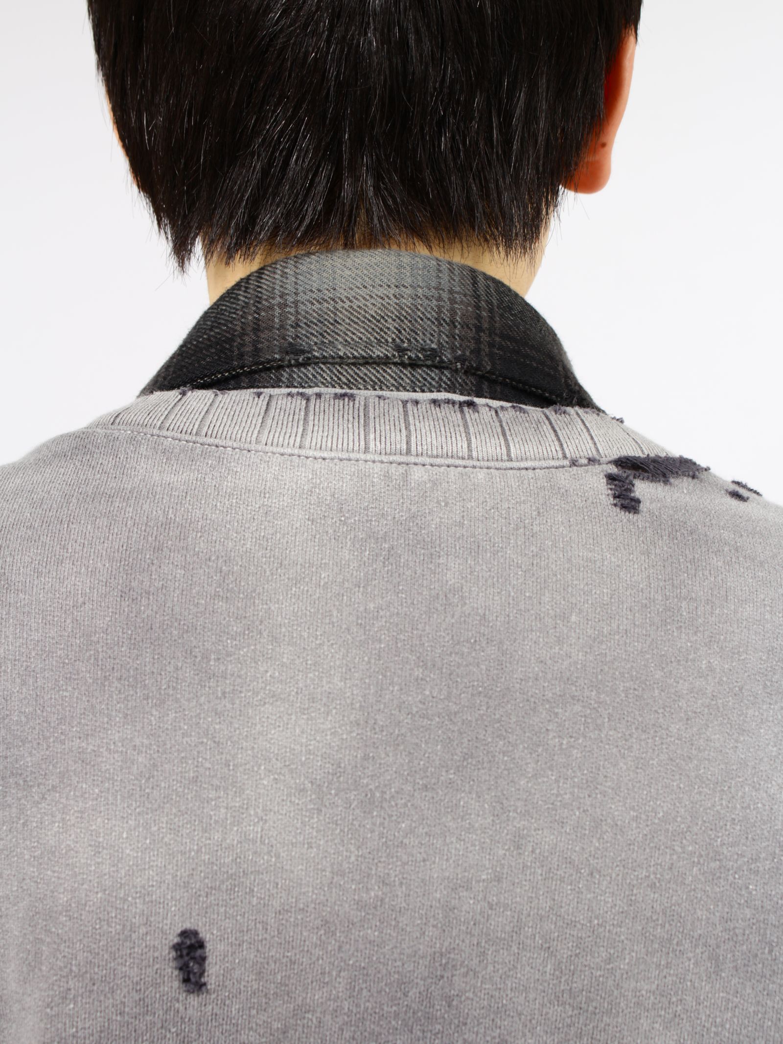 【26SS】コンバイン スウェット シャツ / COMBINED SH SWT / ブラック×グレー