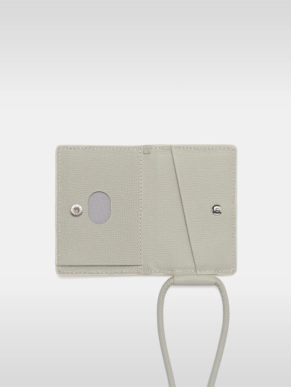 レザーストラップ付アイフォンアクセサリー ウォレット / STRAPPED ACCESSORY WALLET / ホワイトベージュ