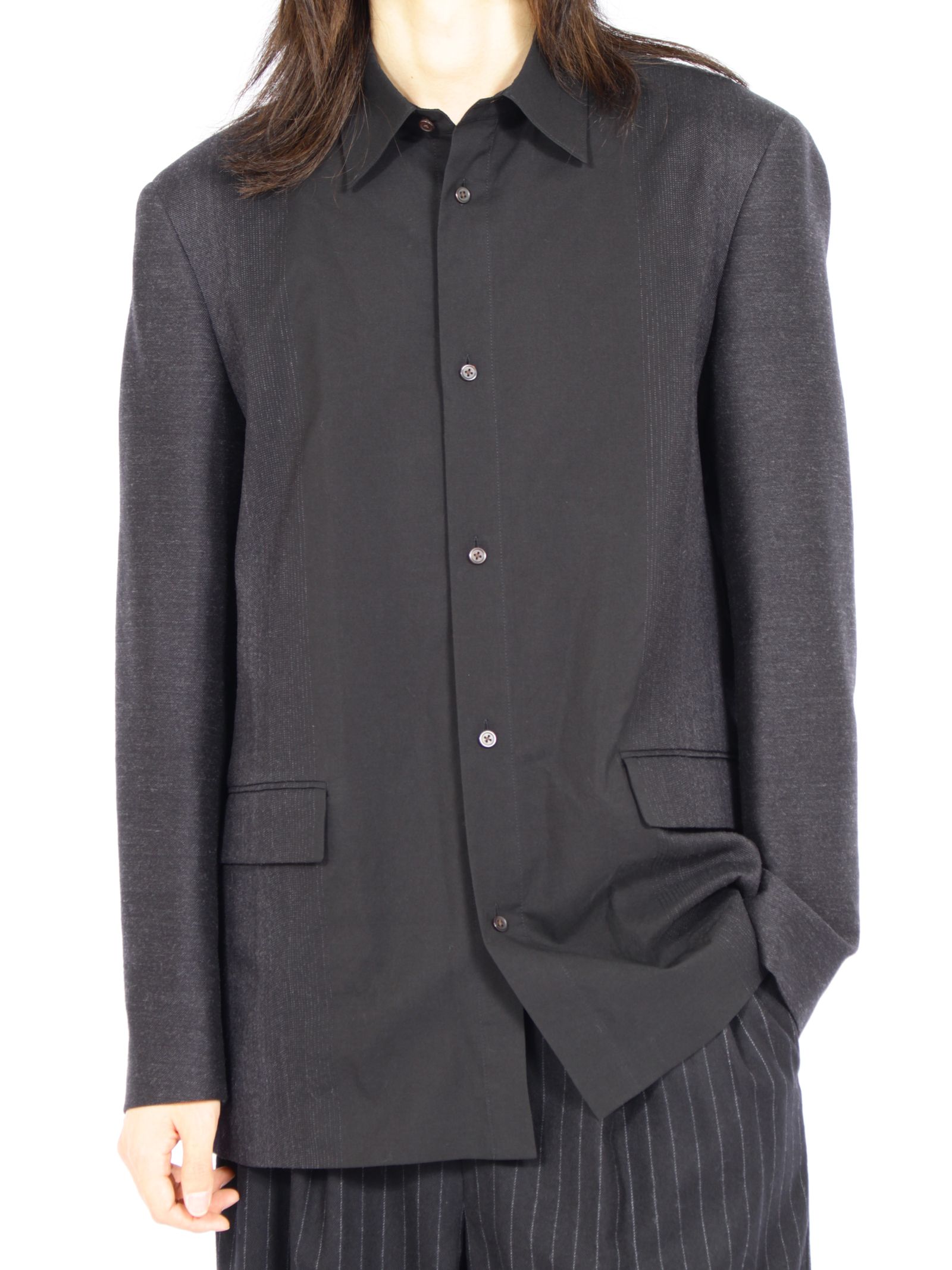 【26AW】トランジショナル シャツ ジャケット / TRANSITIONAL SHIRT JACKET / ブラック