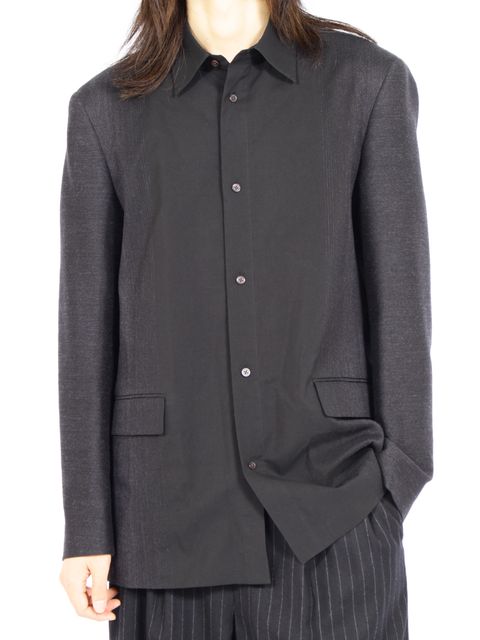 【26AW】トランジショナル シャツ ジャケット / TRANSITIONAL SHIRT JACKET / ブラック