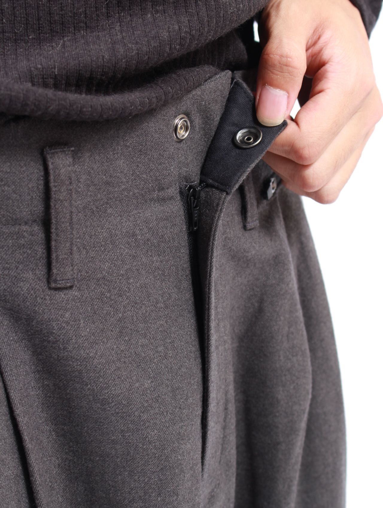 【25AW】ワイド パンツ / WIDE PANTS / チャコール