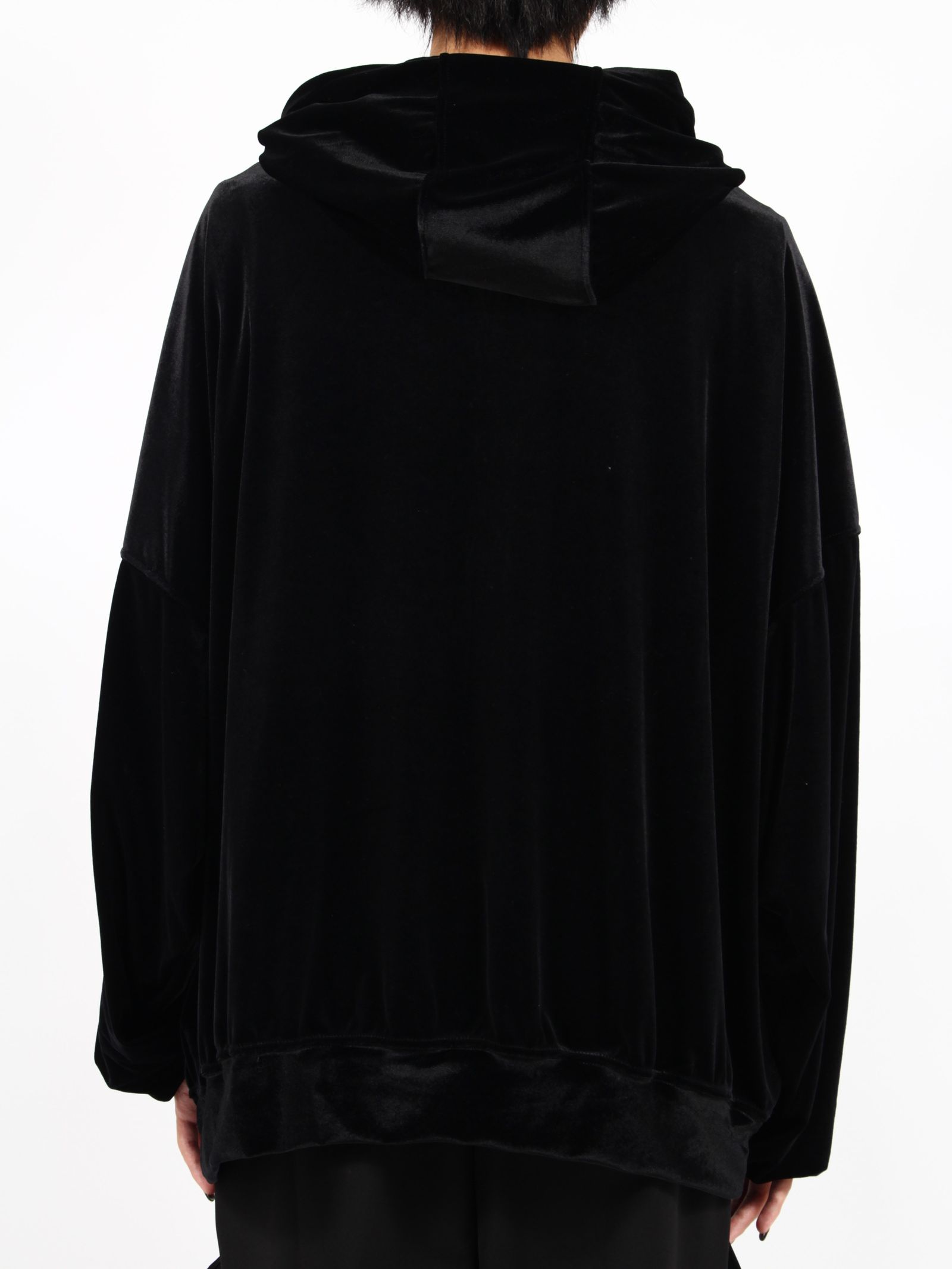 【24AW】ベルベット フーディー / VELVET HOODIE / ブラック