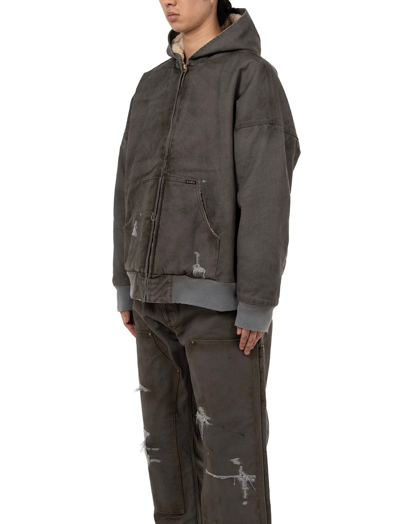 【定番】ボロ ボアダック ジップ パーカー / BORO BOADUCK ZIP PARKA / グレー