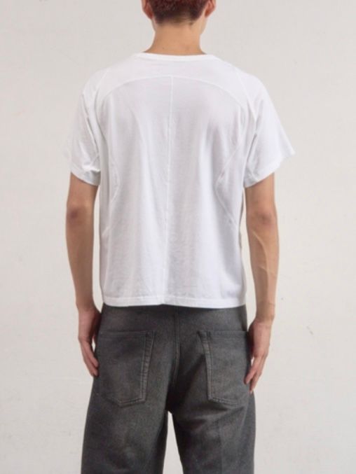 【26SS】 パネルド ハーフスリーブ Tシャツ / PANELLED HALF SLEEVE T-SHIRT / WHITE (ホワイト)