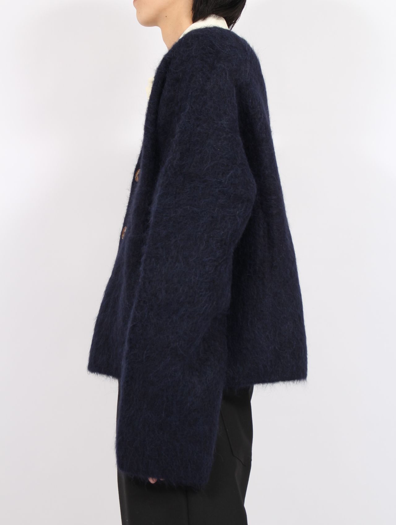 【25AW】 リー カーディガン アルパカニット / LEE CARDIGAN / ネプチューン（ネイビー）