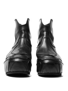 【25SS】牛皮 インヒール ブーツ / COW SKIN / ブラック