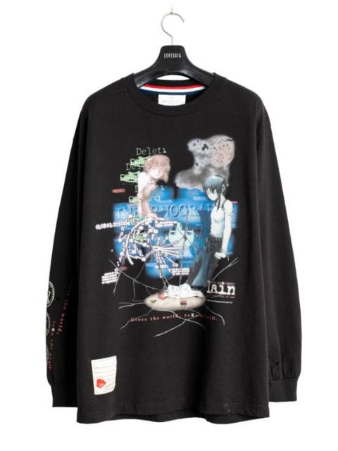 【26AW】セブ VS レイン レイヤー ロング スリーブ Tシャツ / SEV VS LAIN LAYER L/SL TEE / ブラック