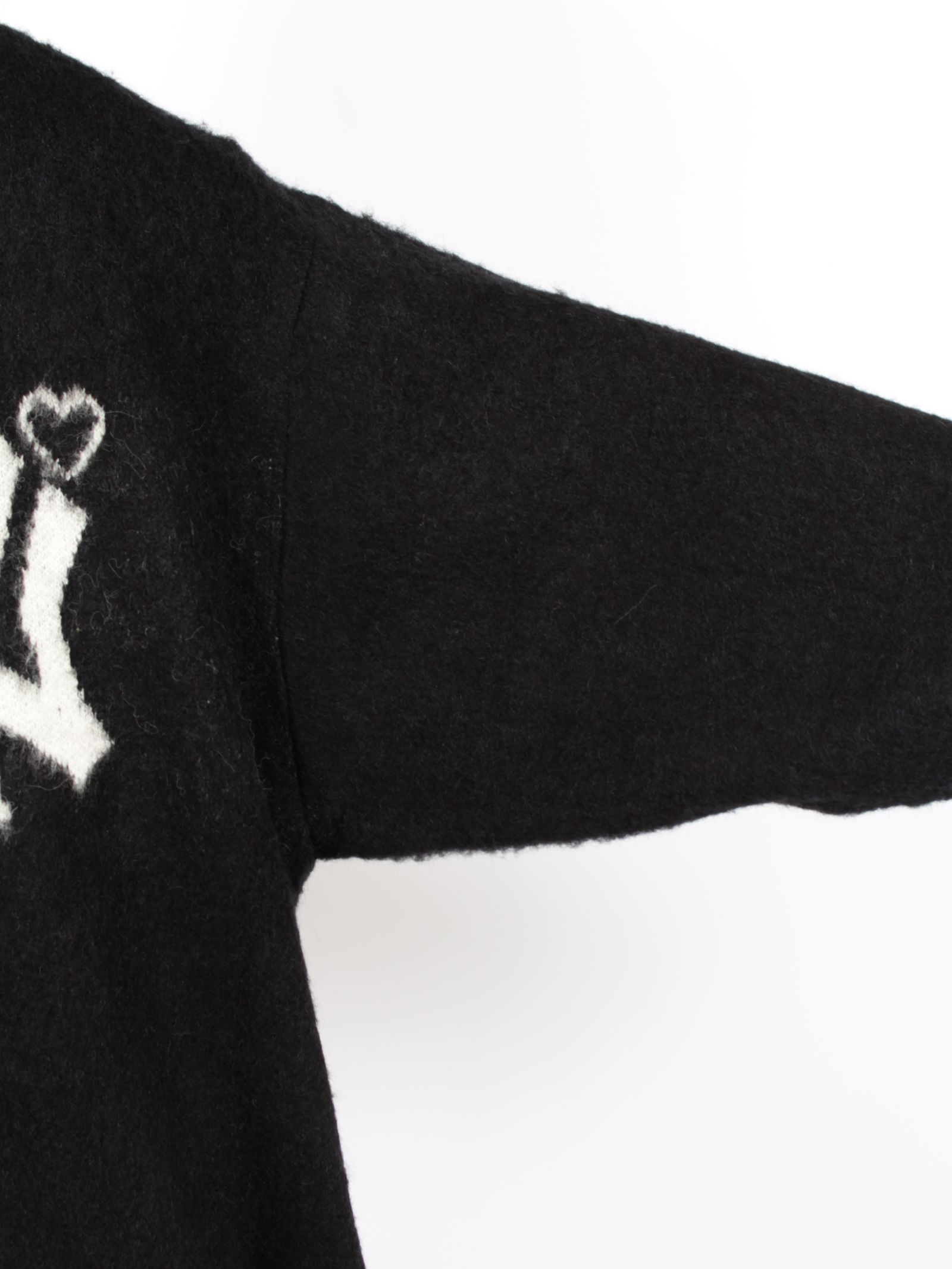 【26AW】ヤンキース ロゴ ニット カーディガン / YANKEES LOGO KNIT CARDIGAN / ブラック