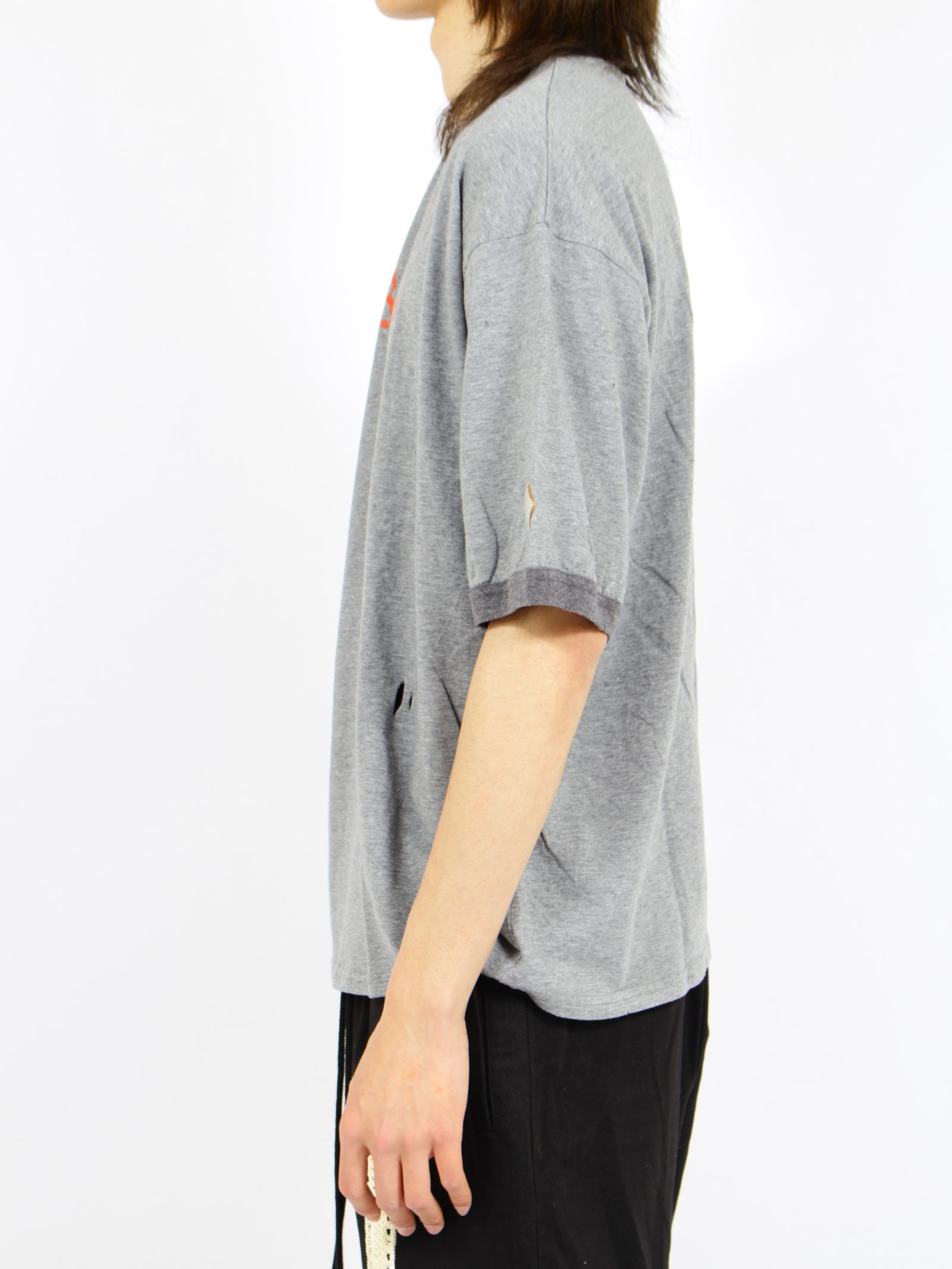 【26SS】ディストレスド トリム Tシャツ 'ASIANBLOOD / DISTRESSED TRIM T SHIRT 'ASIANBLOOD / ブラック