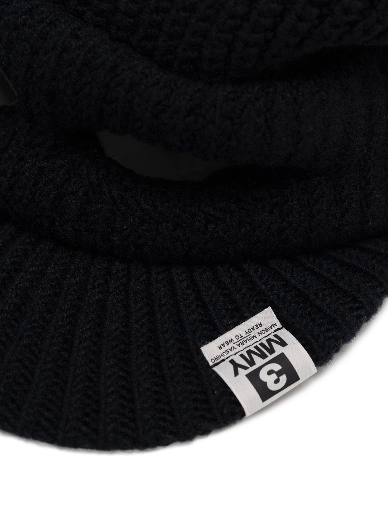 【25AW】ニット キャット キャップ / KNIT CAT CAP / ブラック