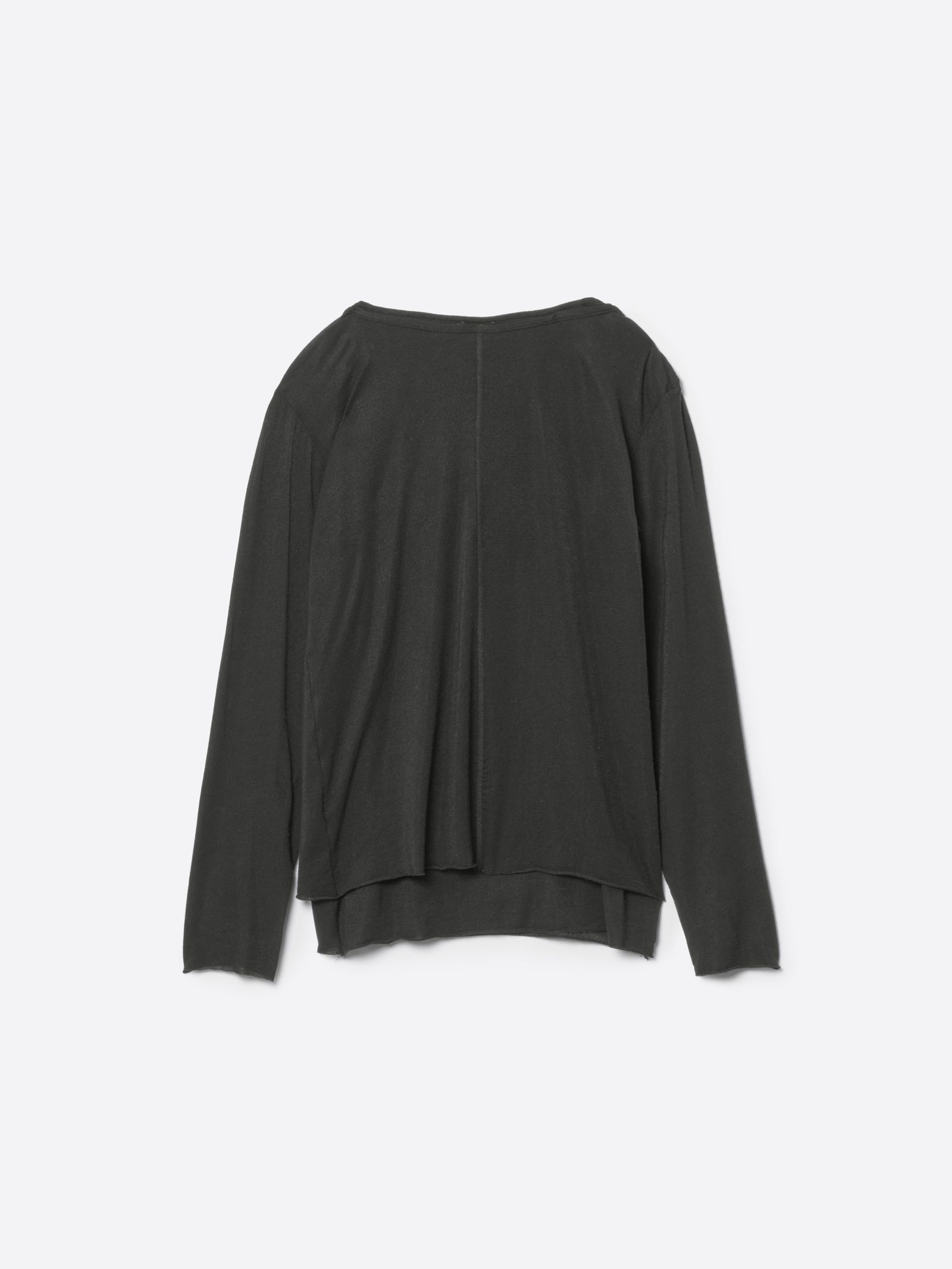 【26AW】レイヤード ヘンリーネック シャツ / LAYERED HENLEY-NECK SHIRT .16  / チャコール