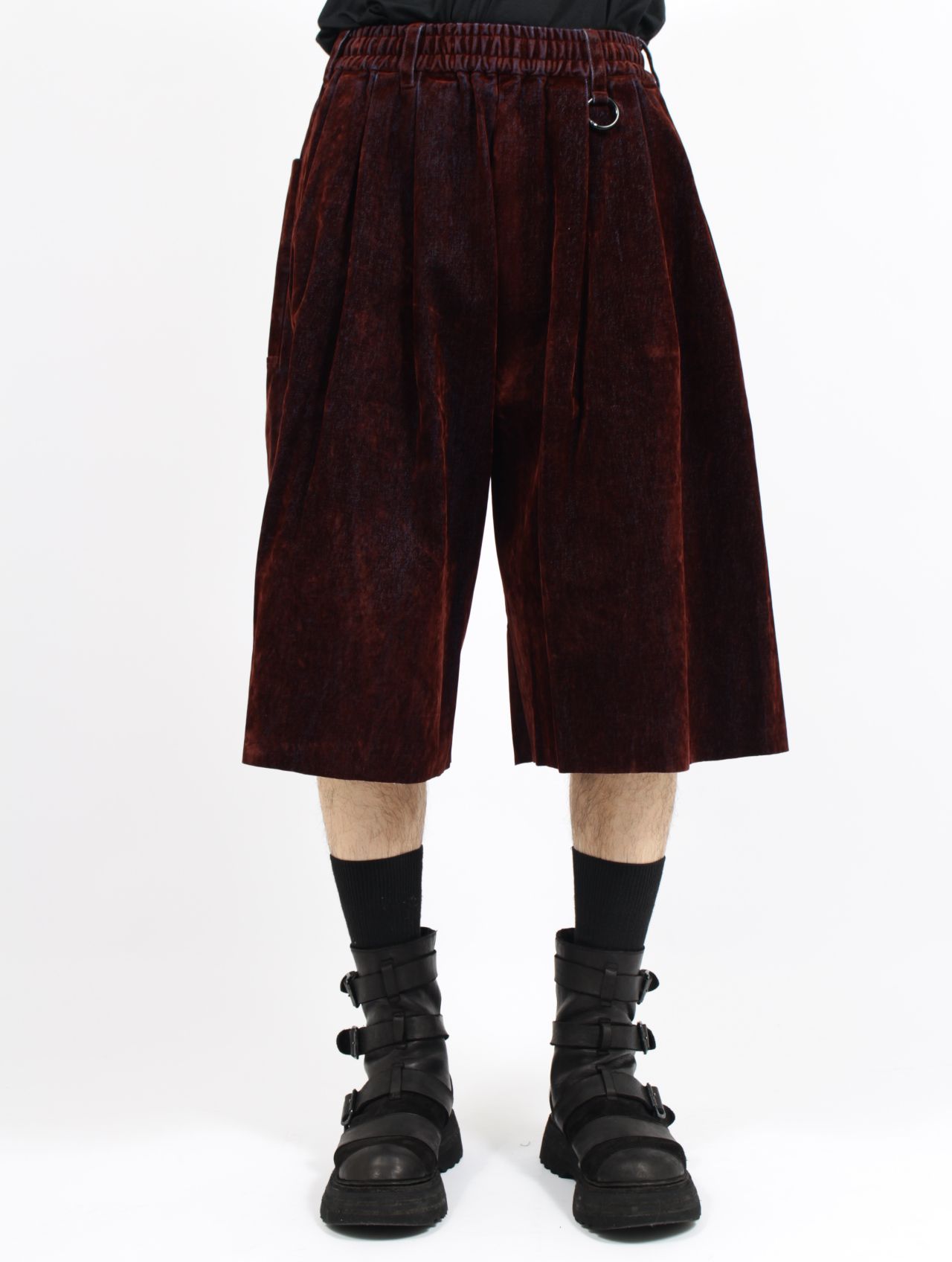 【26SS】 カバード デニム ショート トラウザー / COVERD DENIM SHORT TROUSERS / ブラウン