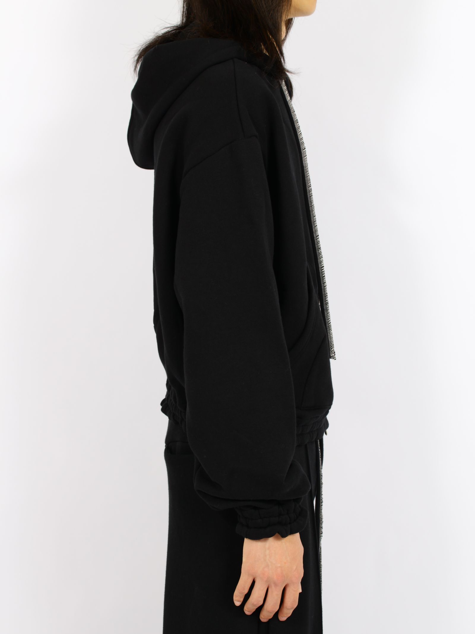 【26AW】オーディナリー ホーム オールド スタイル ジップ フーディ ウィズ プリンティング / ORDINARY HOME OLD STYLE ZIP HOODIE WITH PRINTING / ブラック