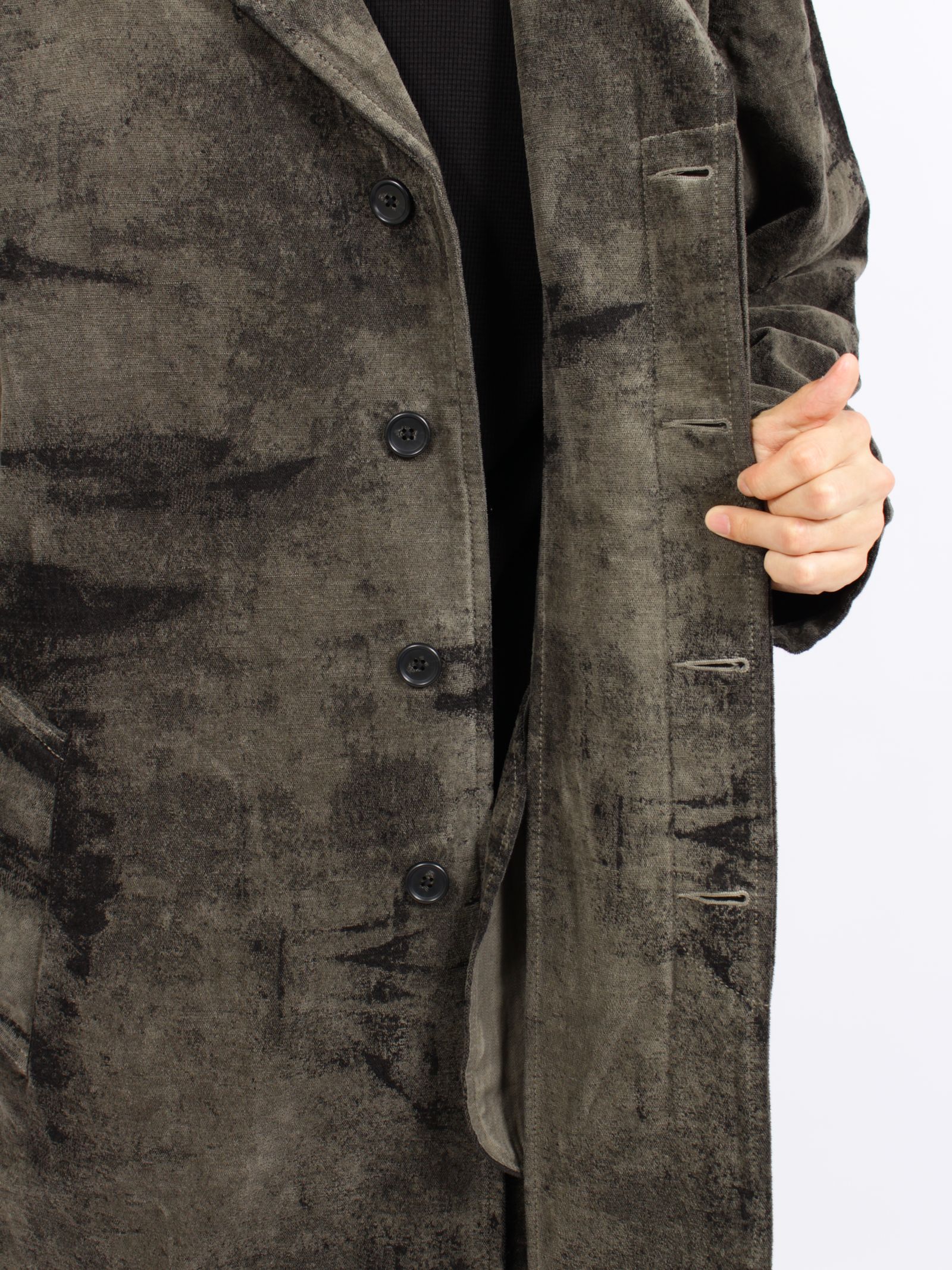 【26AW】モール ジャガード デニム コート / MOLE JACQUARD DENIM COAT / グレー