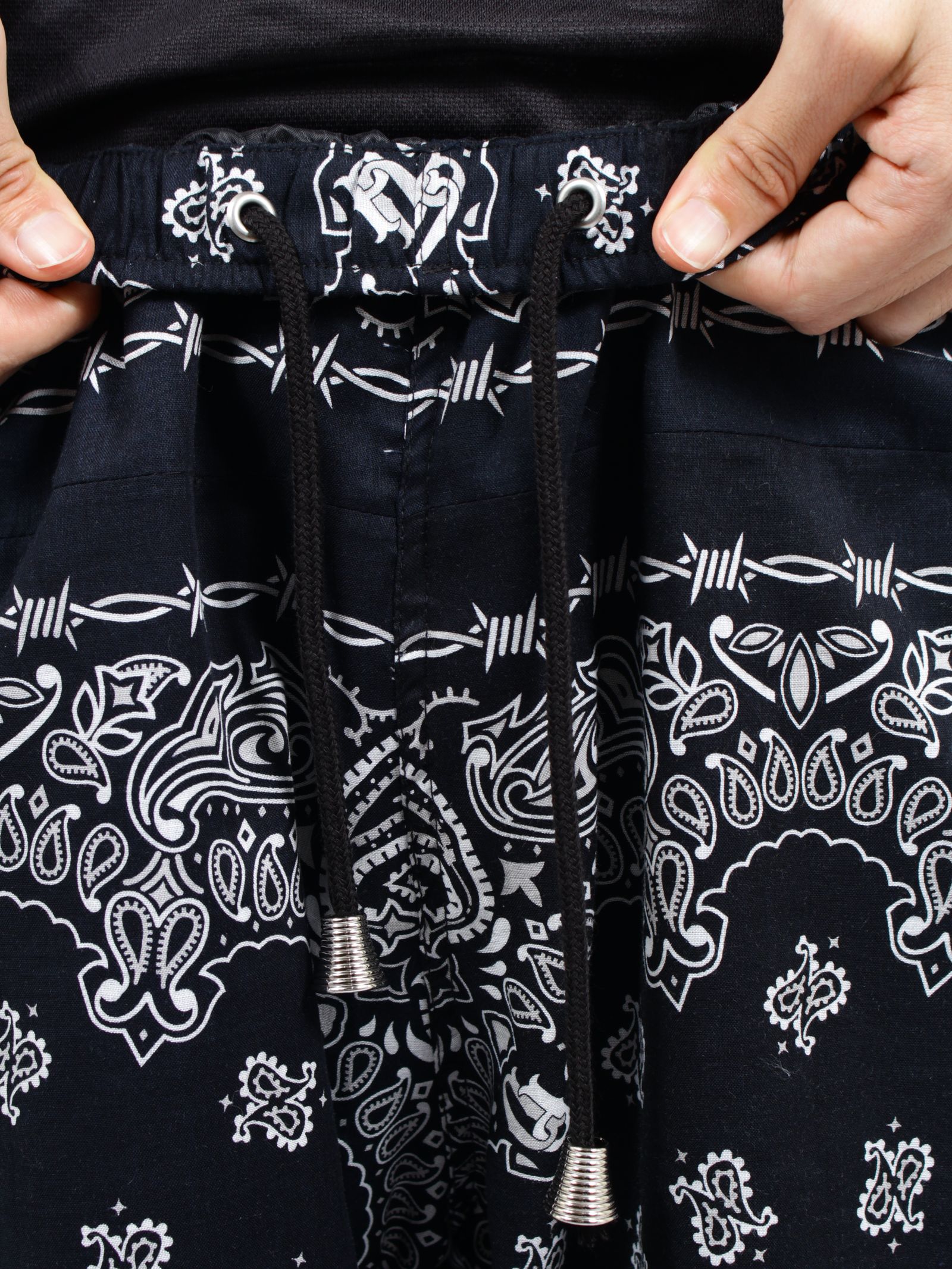 【26SS】バンダナ パンツ / BANDANA TROUSERS / ブラック