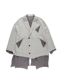 sulvam - 【22AW】プレイド ショート オーバーコート / Plaid short  