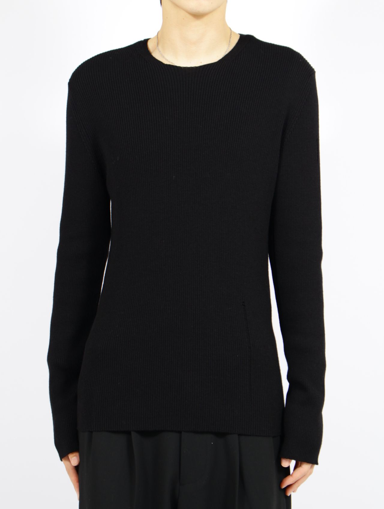 【25AW】メンズ フィット ノーシーム プルオーバー / MENS FITTED NO-SEAM PULLOVER / ブラック