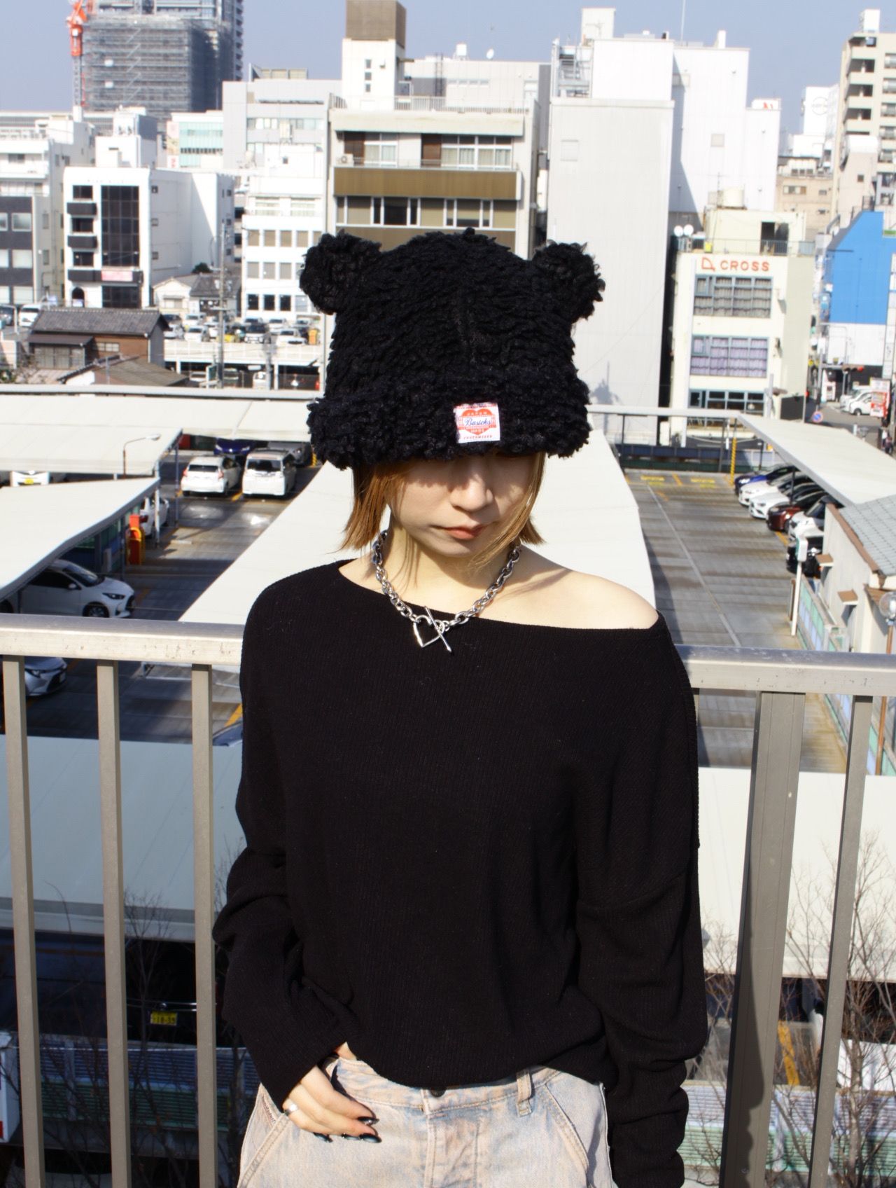 【26SS】ベアー ビーニー 帽子 / BEAR BEANIE / ブラック