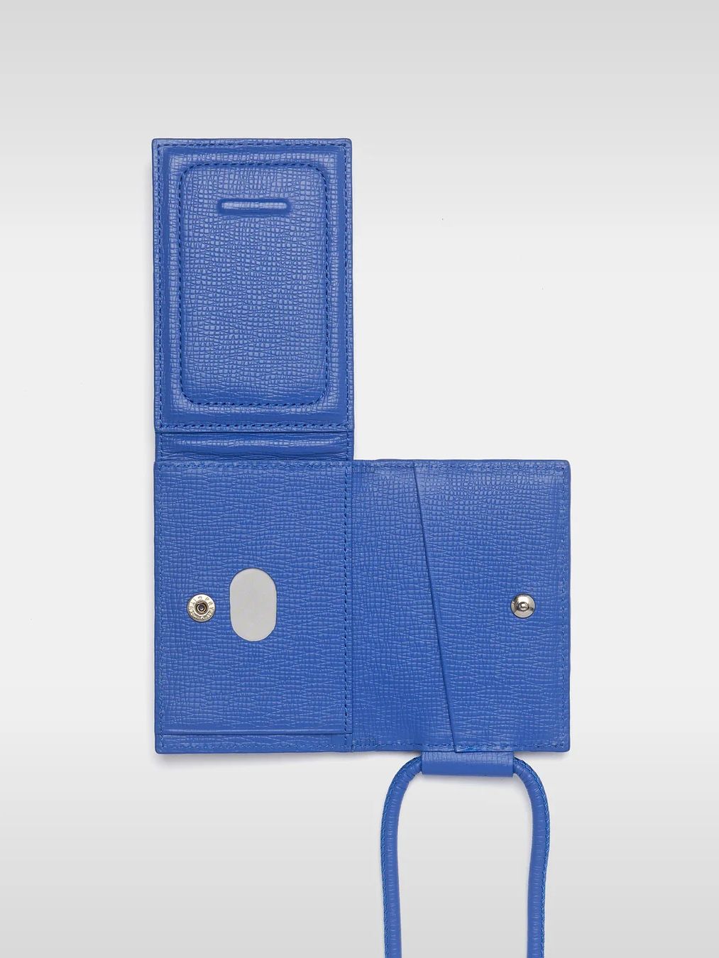 レザーストラップ付アイフォンアクセサリー ウォレット / STRAPPED ACCESSORY WALLET / ラピスブルー