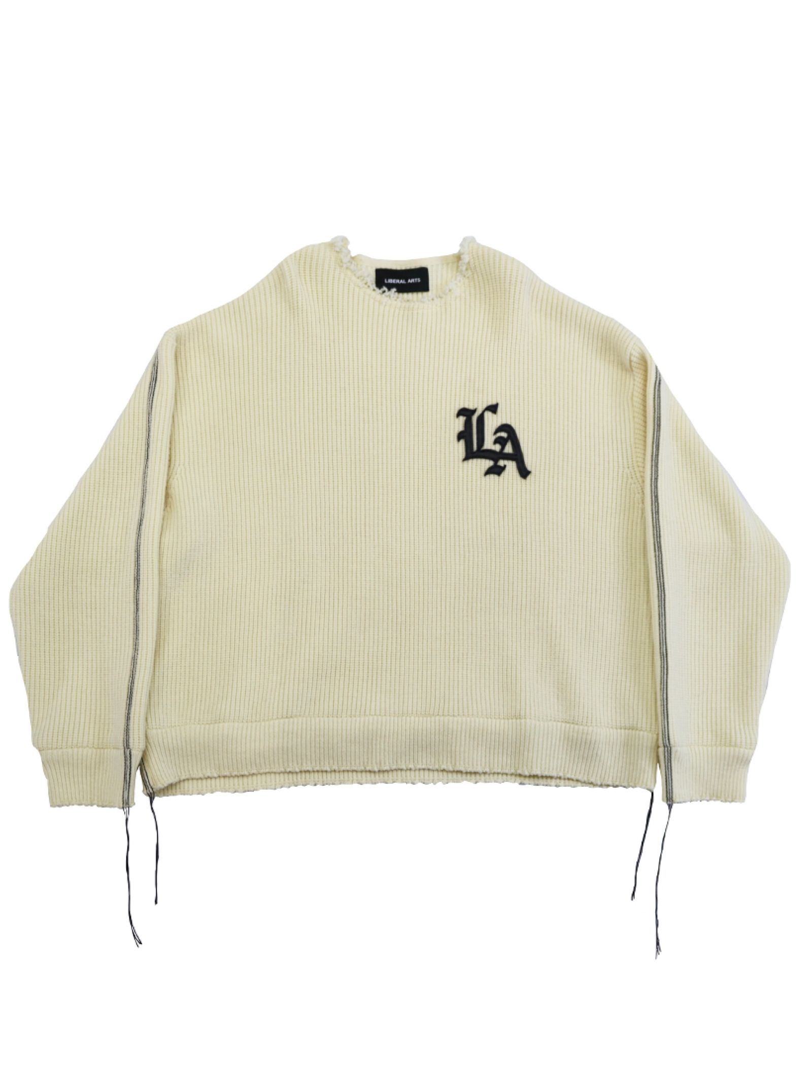 【22AW】ダメージ オーバーサイズ ニット / DAMAGE KNIT / ホワイト - FREE - ホワイト