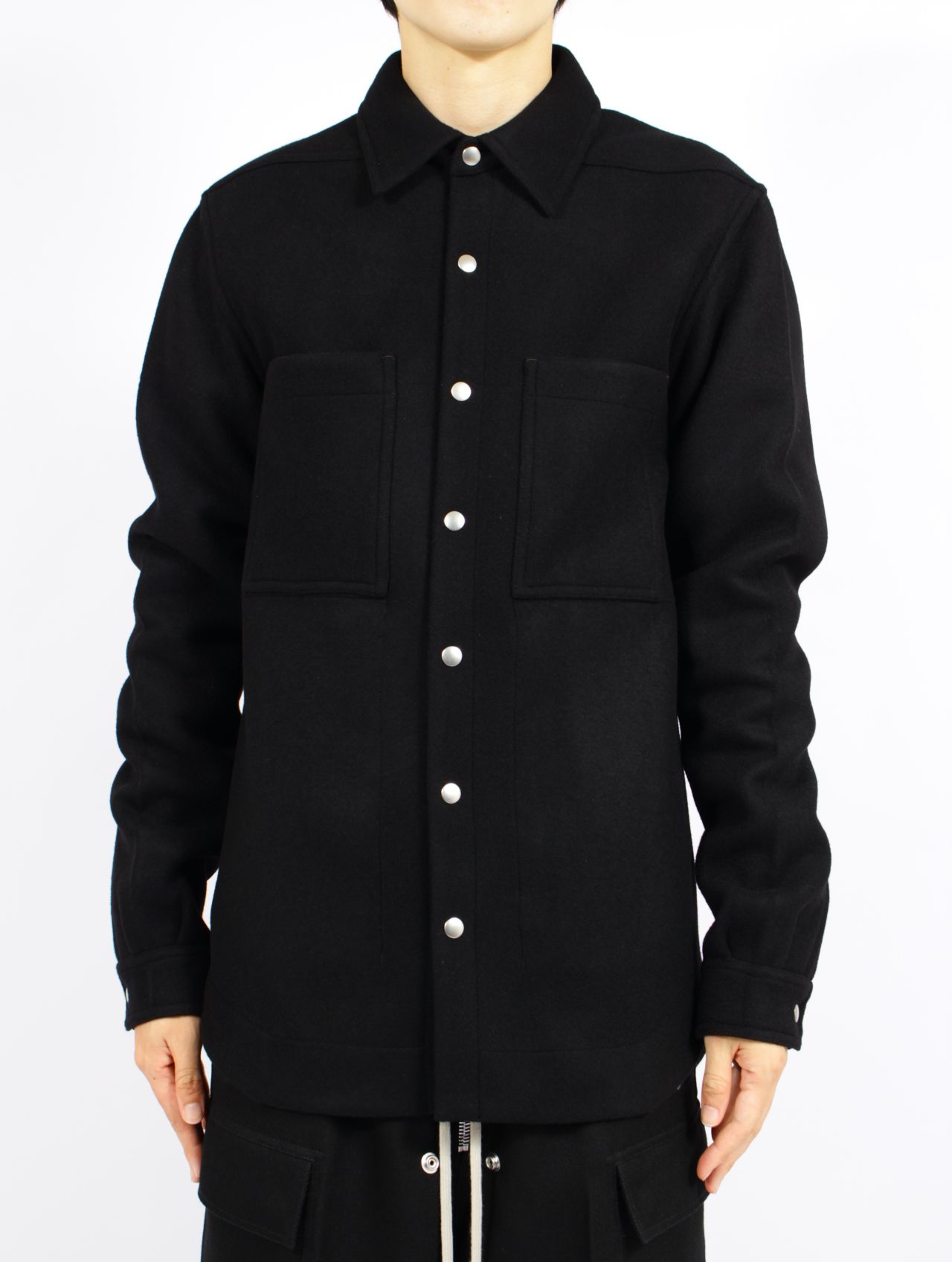 【25AW】ウール アウターシャツ / OUTERSHIRT / ブラック