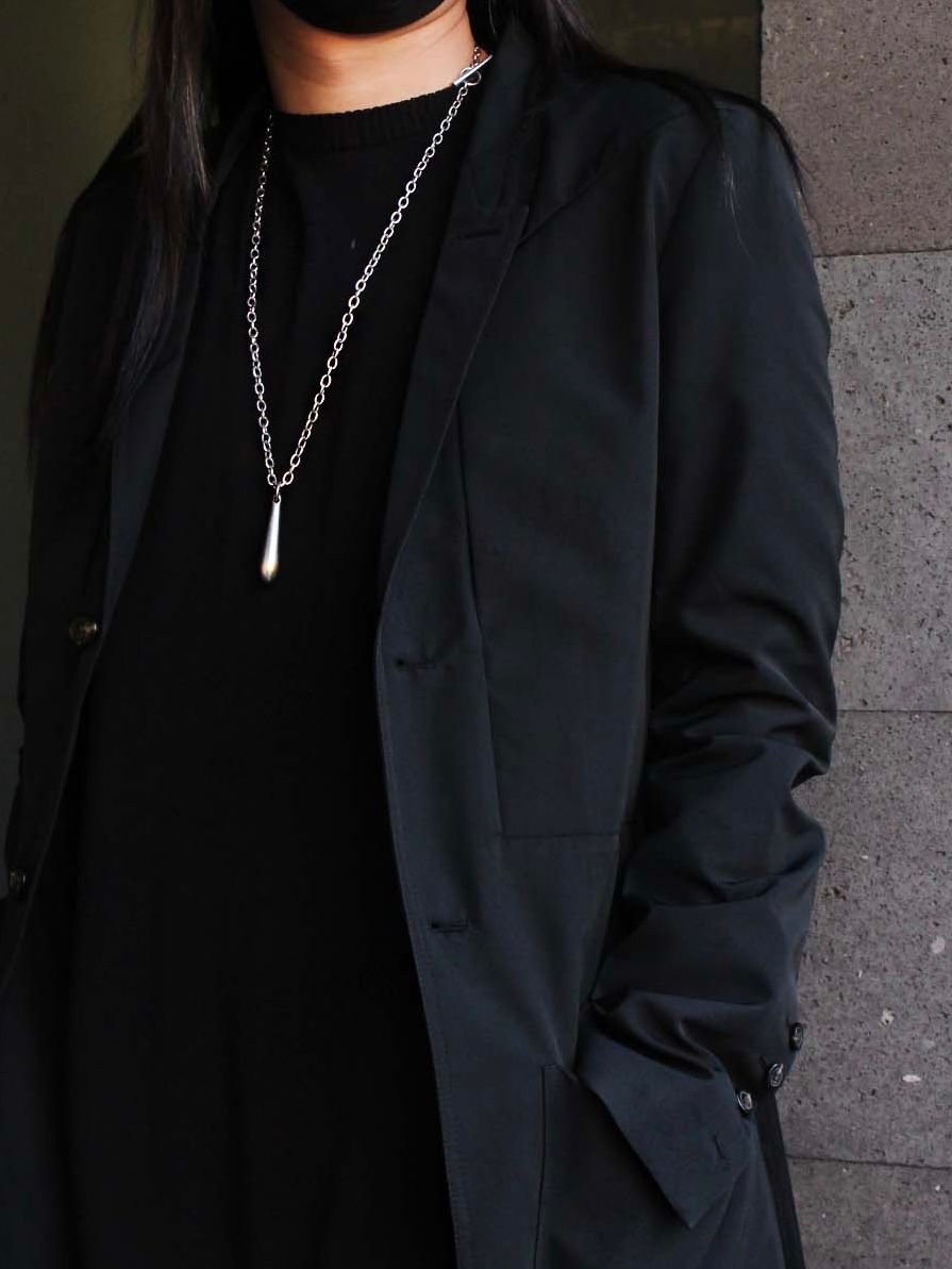 Rick Owens/リックオウエンス｜ロング ブラック ウール MELTON